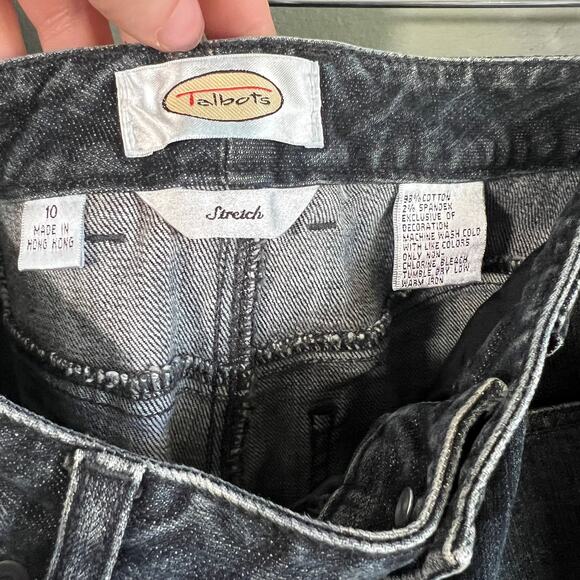 Talbots Classic Stretch Vintage Straight Leg Jeans - Dark Wash Denim, Size 10 - Picture 8 of 10